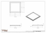 18x18.5 - Modern-Ceiling-Vent Cover-TRM Metal -  18.5x18