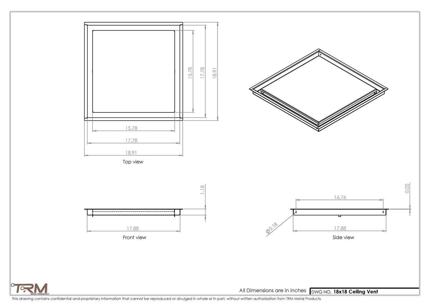 18x18-Modern-Ceiling-Vent Cover-TRM Metal 18x18