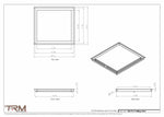 18x19.5 - Modern-Ceiling-Vent Cover-TRM Metal -  19.5x18