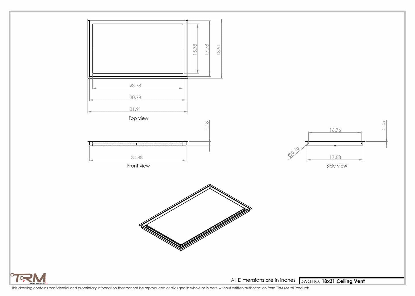 18x31-Modern-Ceiling-Vent Cover-TRM Metal- 31x18