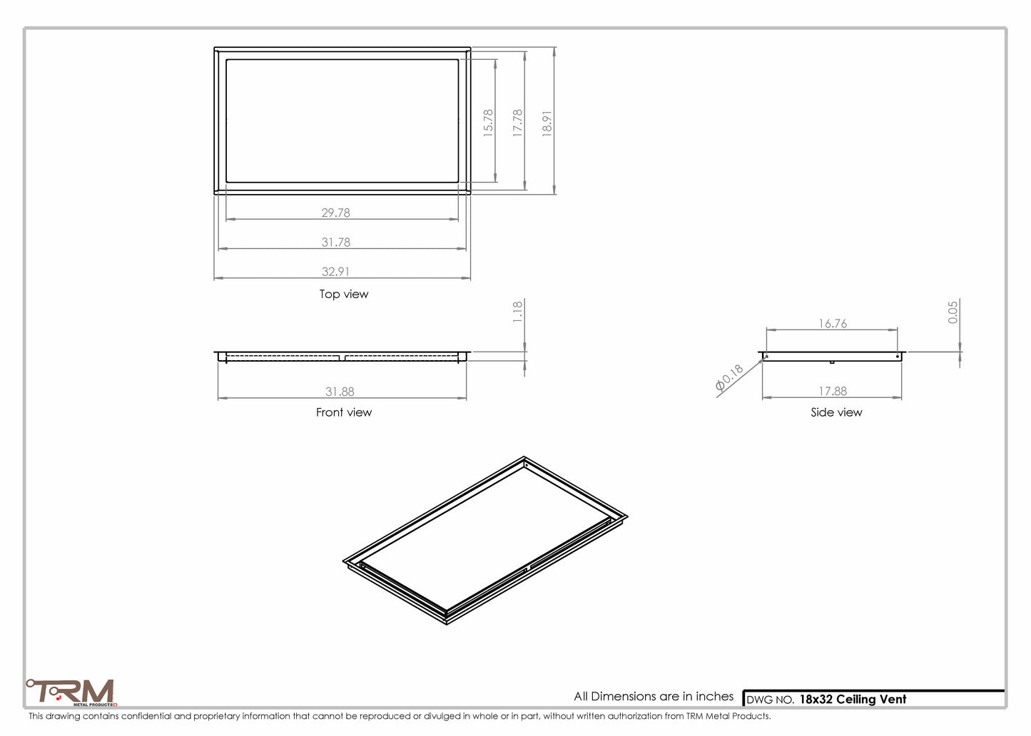 18x32-Modern-Ceiling-Vent Cover-TRM Metal- 32x18