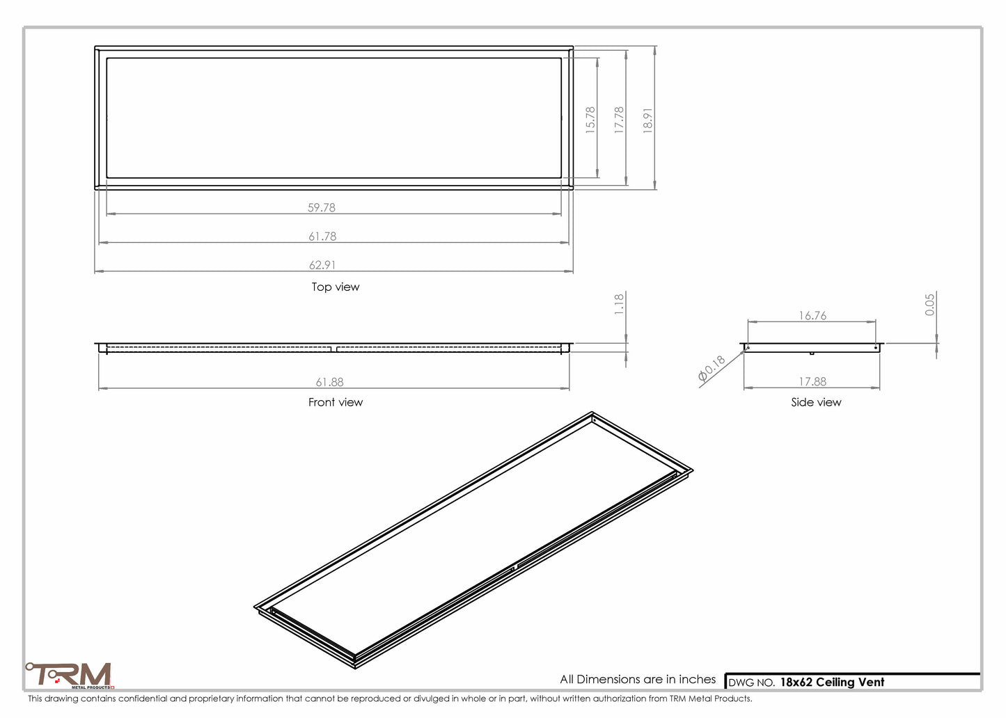 18x62-Modern-Ceiling-Vent Cover-TRM Metal- 62x18