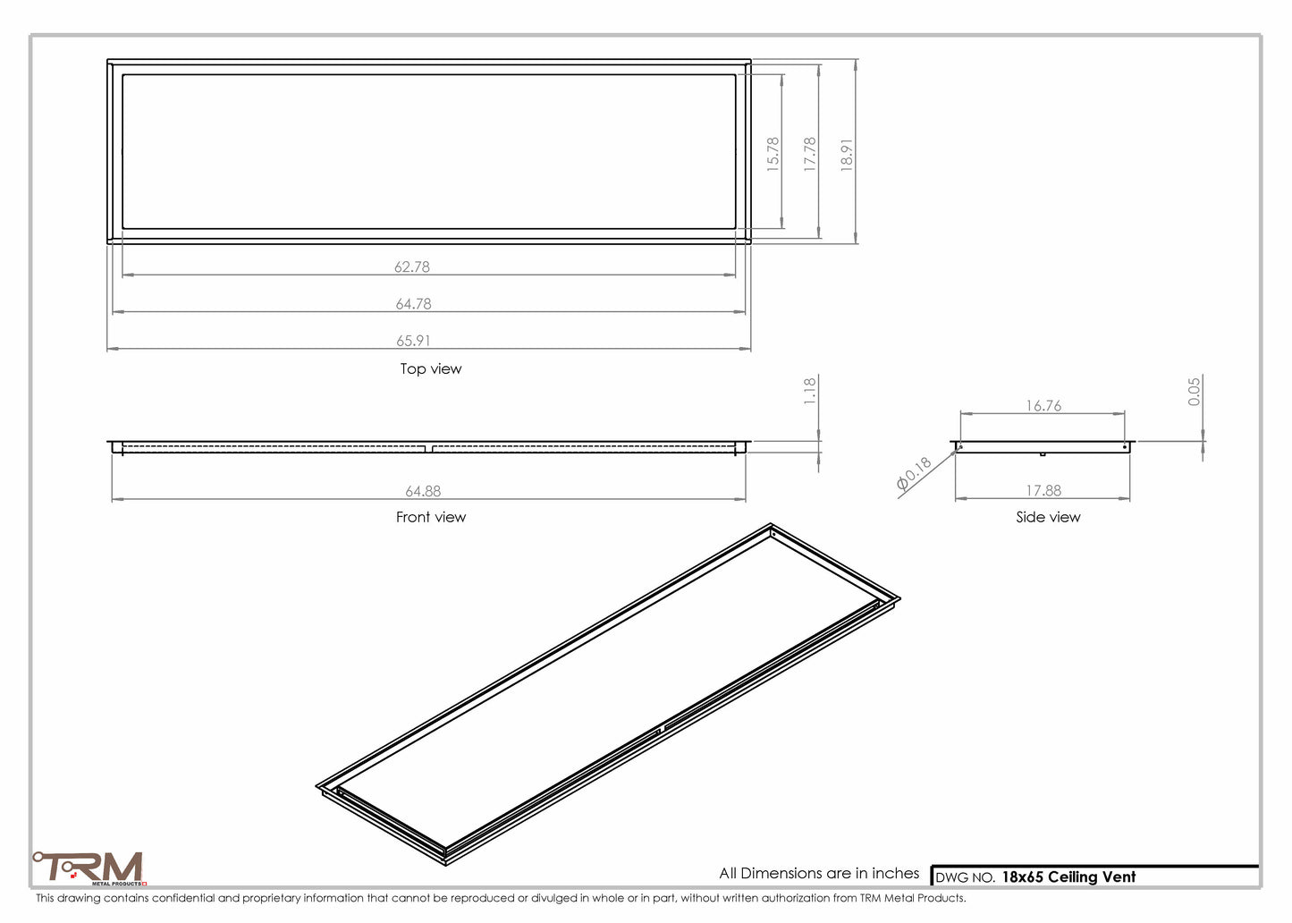 18x65-Modern-Ceiling-Vent Cover-TRM Metal- 65x18