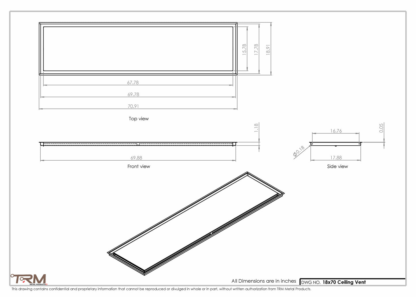 18x70-Modern-Ceiling-Vent Cover-TRM Metal- 70x18