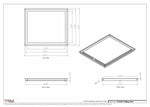 19.5x23 - Modern-Ceiling-Vent Cover-TRM Metal -  23x19.5