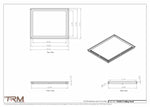 19x24.5 - Modern-Ceiling-Vent Cover-TRM Metal -  24.5x19