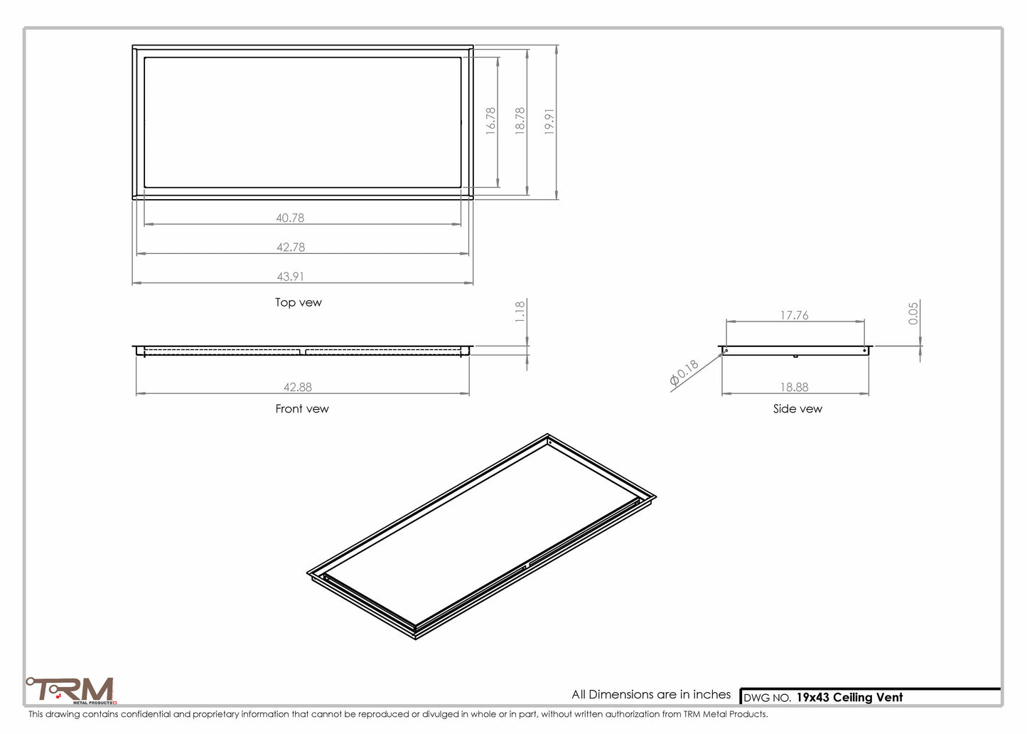 19x43-Modern-Ceiling-Vent Cover-TRM Metal- 43x19