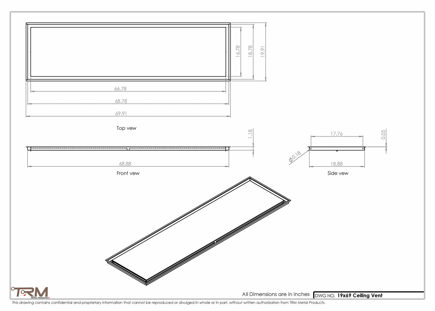 19x69-Modern-Ceiling-Vent Cover-TRM Metal- 69x19