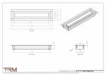 2.5x12 - Modern-Ceiling-Vent Cover-TRM Metal -  12x2.5
