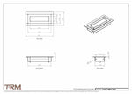 2.5x6 - Modern-Ceiling-Vent Cover-TRM Metal -  6x2.5