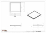 20x22.5 - Modern-Ceiling-Vent Cover-TRM Metal -  22.5x20
