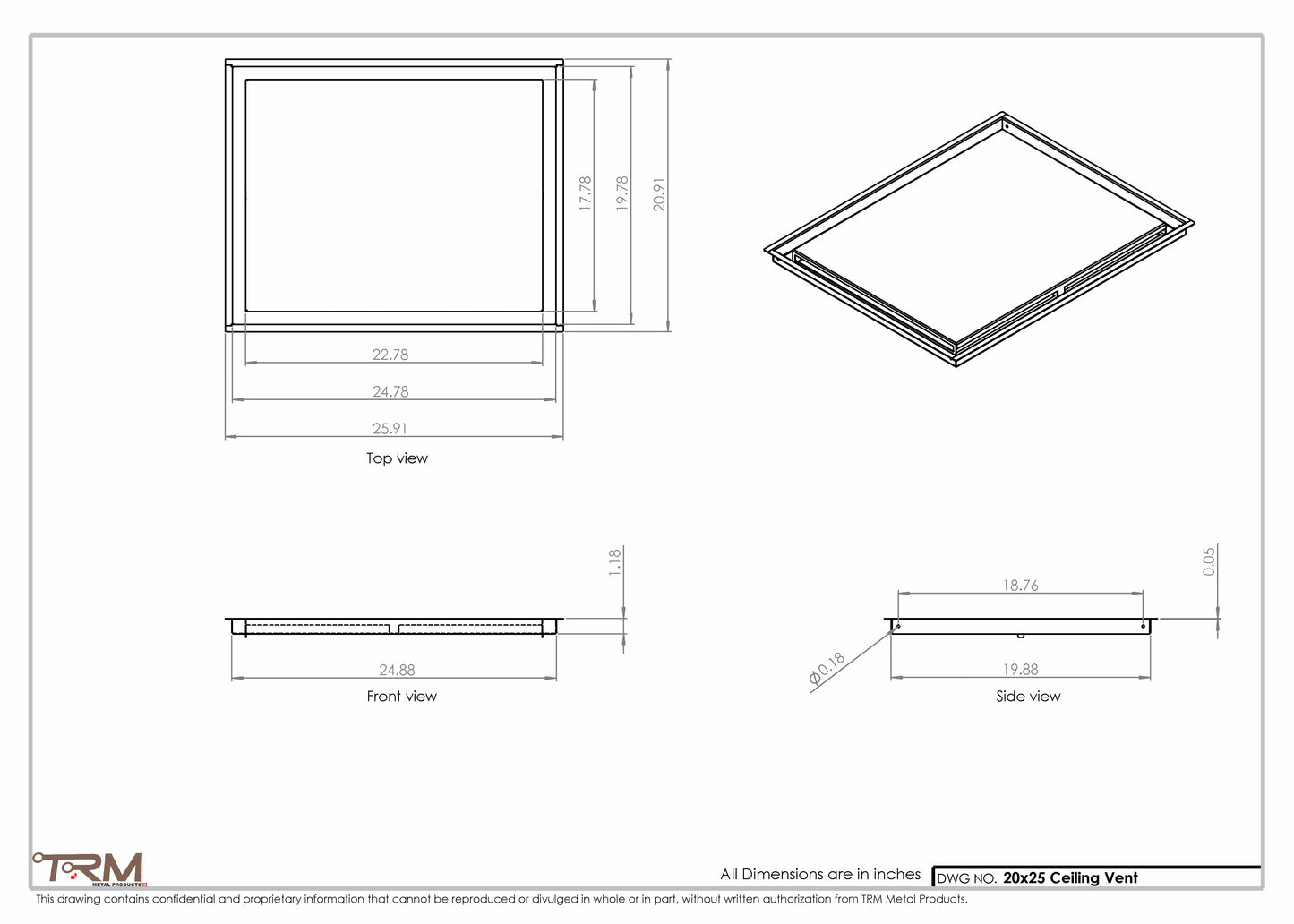 20x25-Modern-Ceiling-Vent Cover-TRM Metal- 25x20
