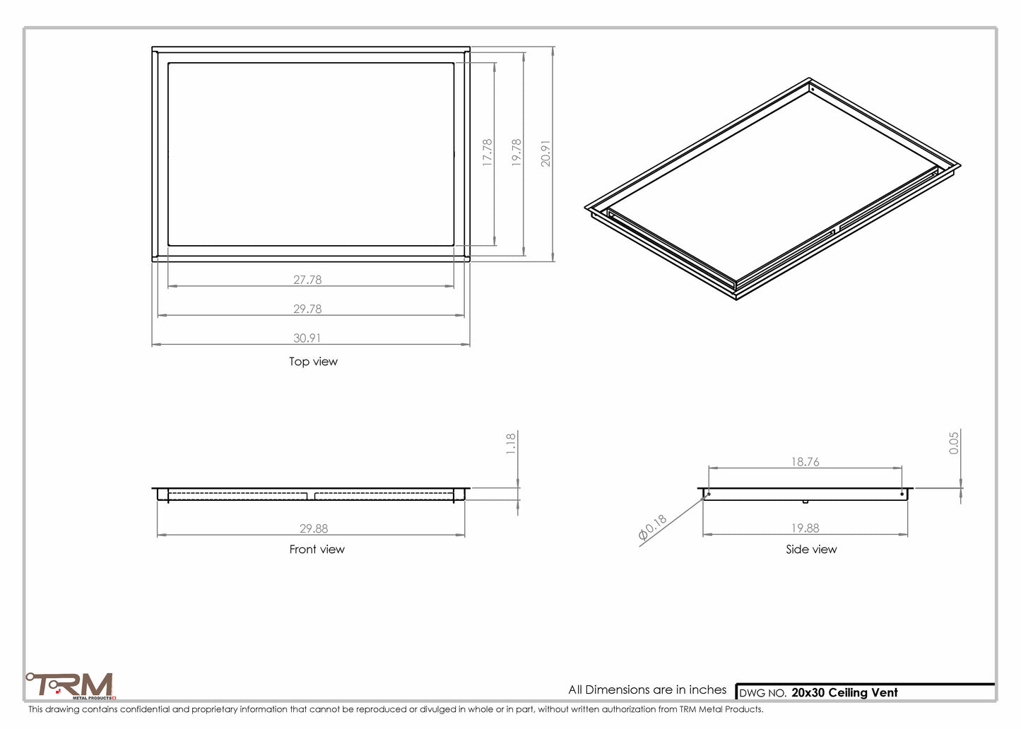 20x30-Modern-Ceiling-Vent Cover-TRM Metal- 30x20