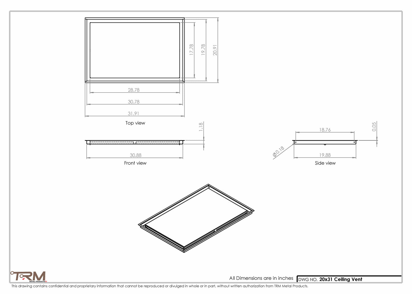 20x31-Modern-Ceiling-Vent Cover-TRM Metal- 31x20
