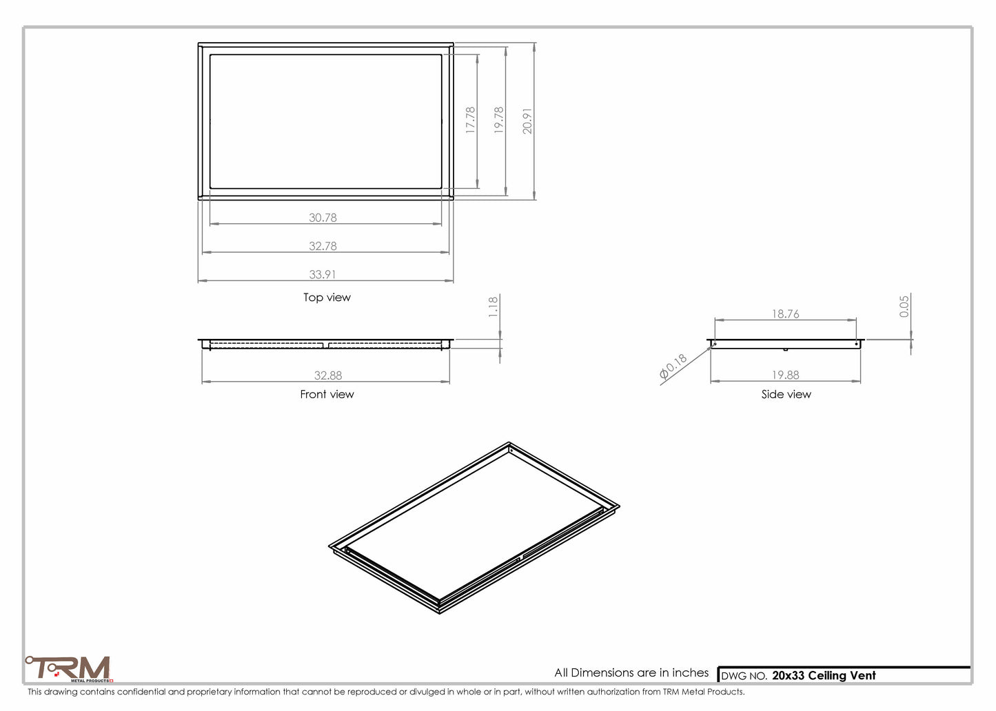 20x33-Modern-Ceiling-Vent Cover-TRM Metal- 33x20