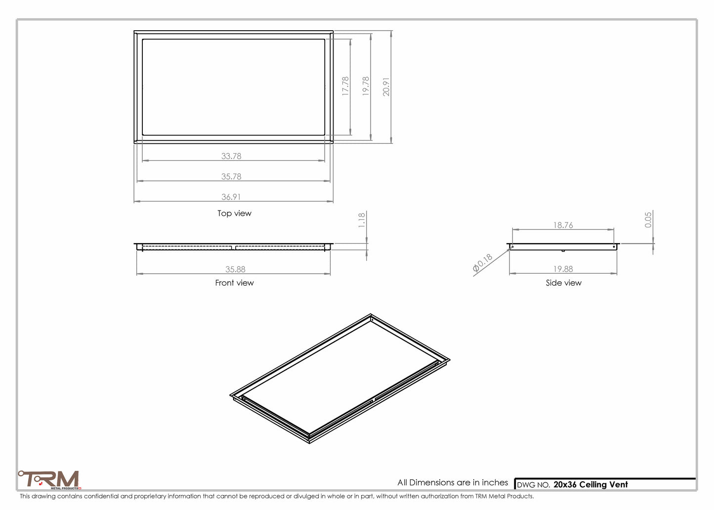 20x36-Modern-Ceiling-Vent Cover-TRM Metal- 36x20