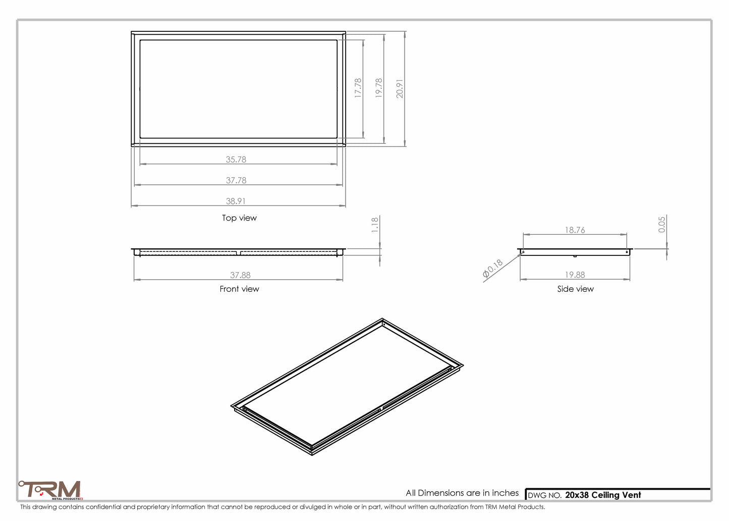 20x38-Modern-Ceiling-Vent Cover-TRM Metal- 38x20