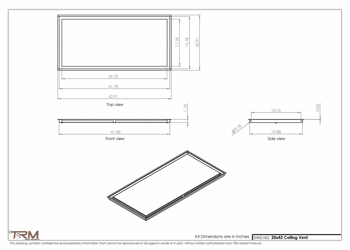 20x42-Modern-Ceiling-Vent Cover-TRM Metal- 42x20