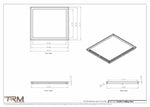 21x24.5 - Modern-Ceiling-Vent Cover-TRM Metal -  24.5x21