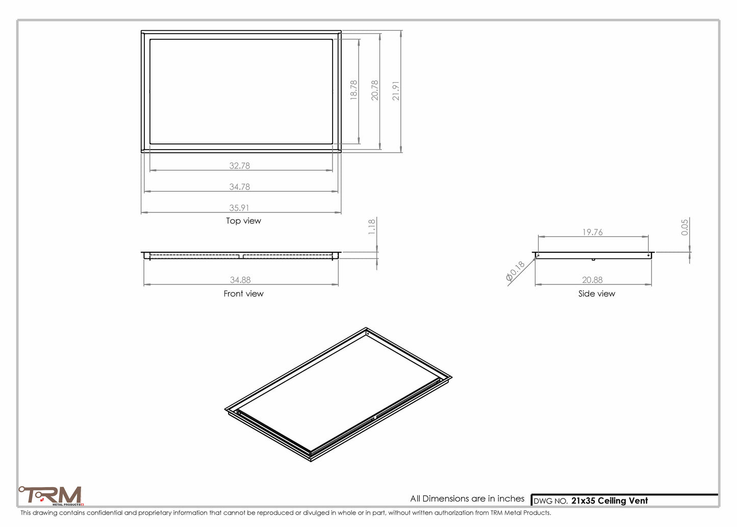 21x35-Modern-Ceiling-Vent Cover-TRM Metal- 35x21