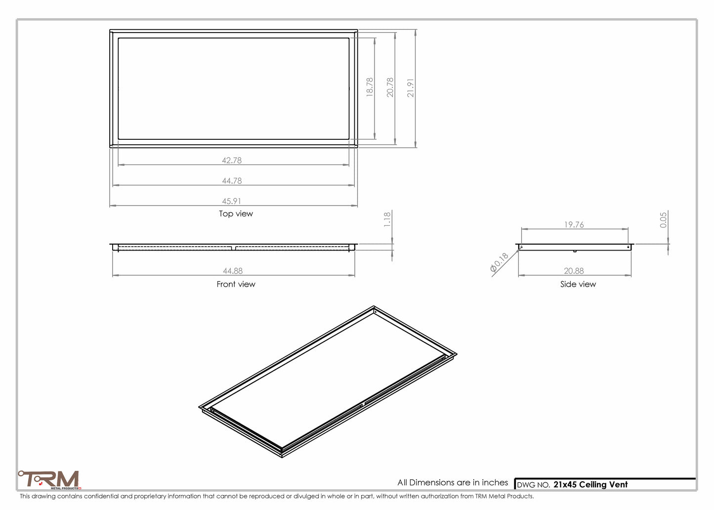 21x45-Modern-Ceiling-Vent Cover-TRM Metal- 45x21