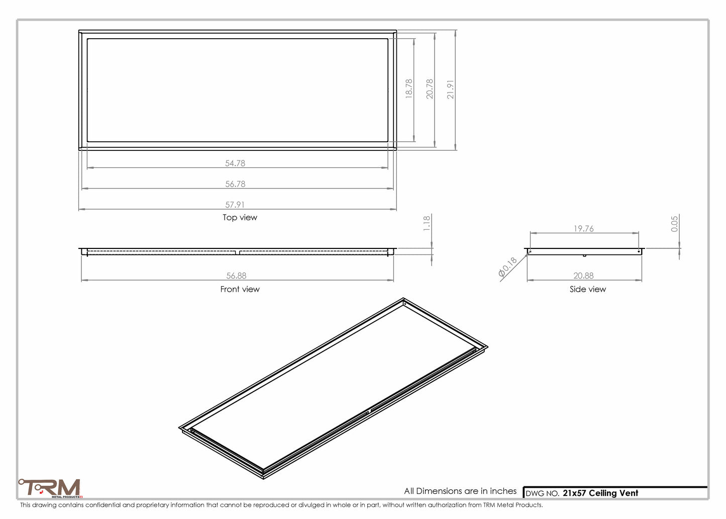21x57-Modern-Ceiling-Vent Cover-TRM Metal- 57x21