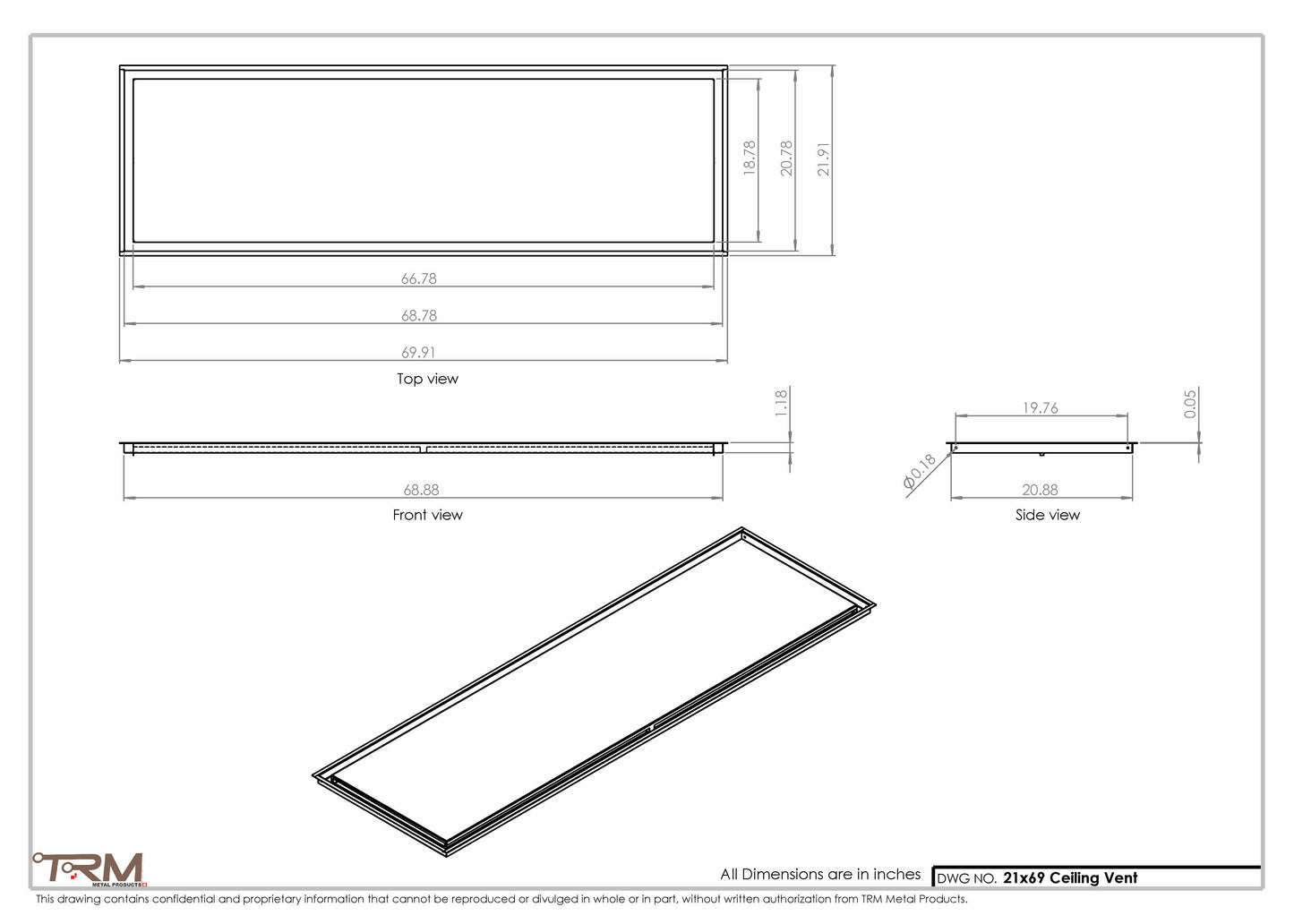21x69-Modern-Ceiling-Vent Cover-TRM Metal- 69x21