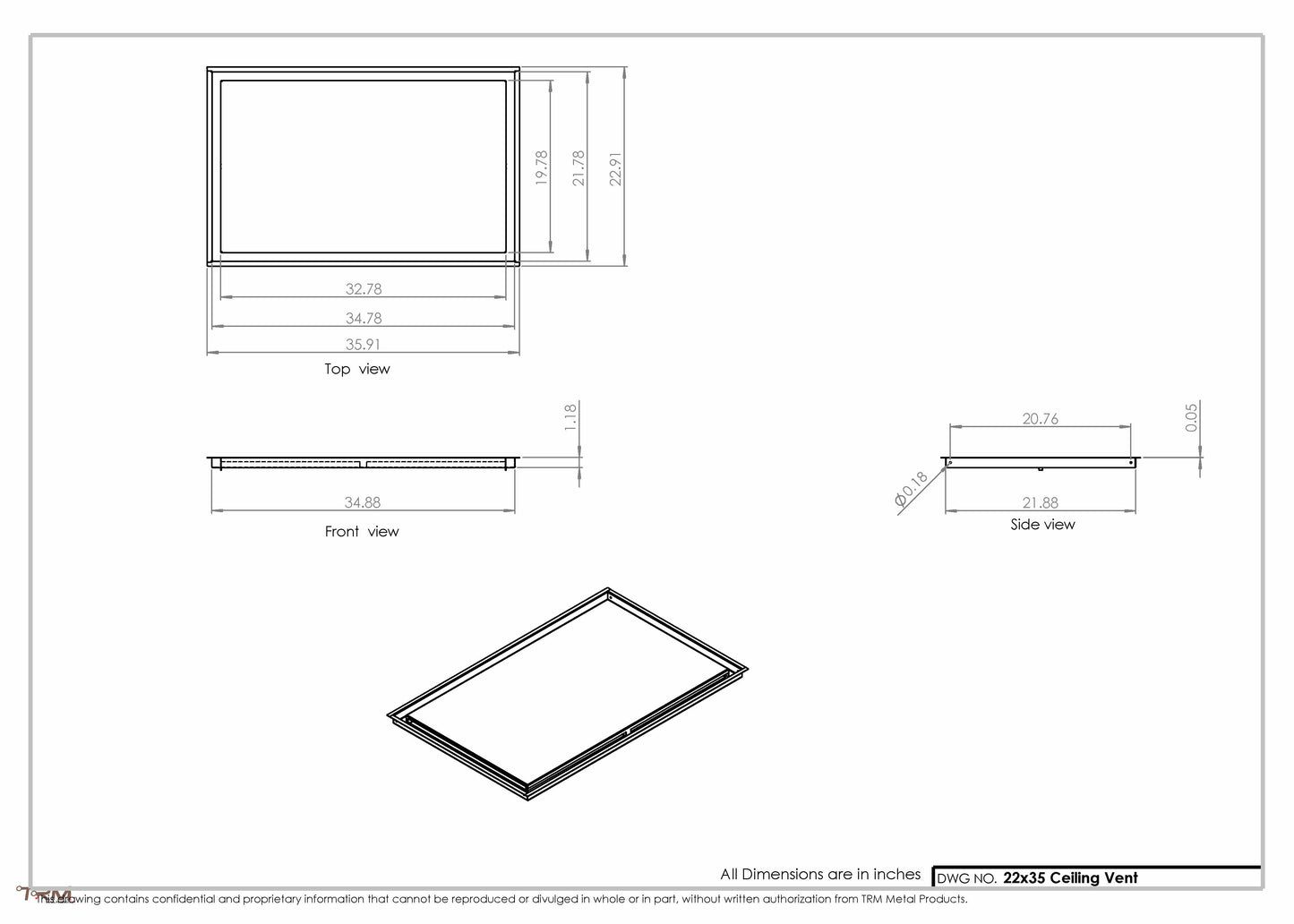 22x35-Modern-Ceiling-Vent Cover-TRM Metal- 35x22