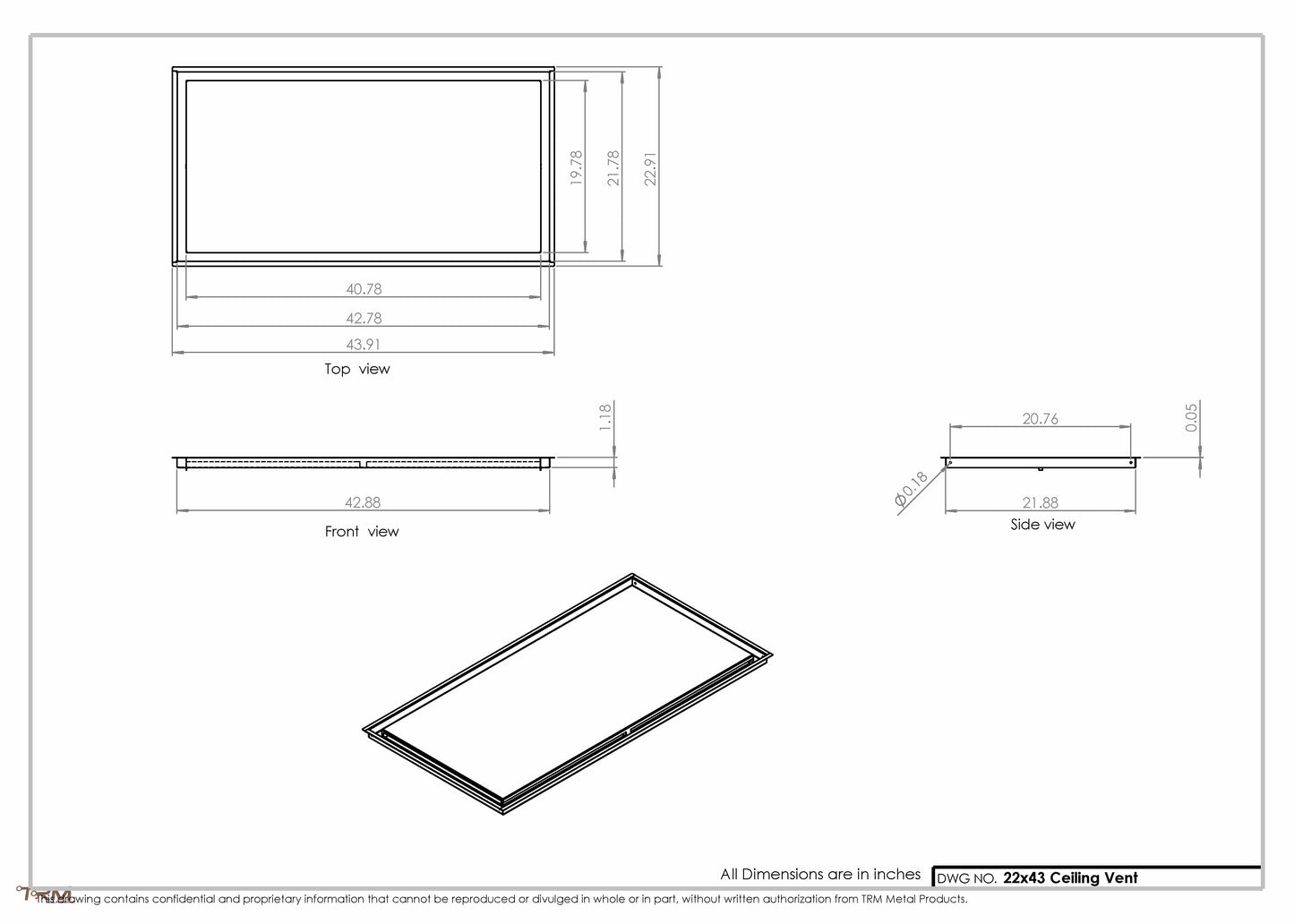 22x43-Modern-Ceiling-Vent Cover-TRM Metal- 43x22