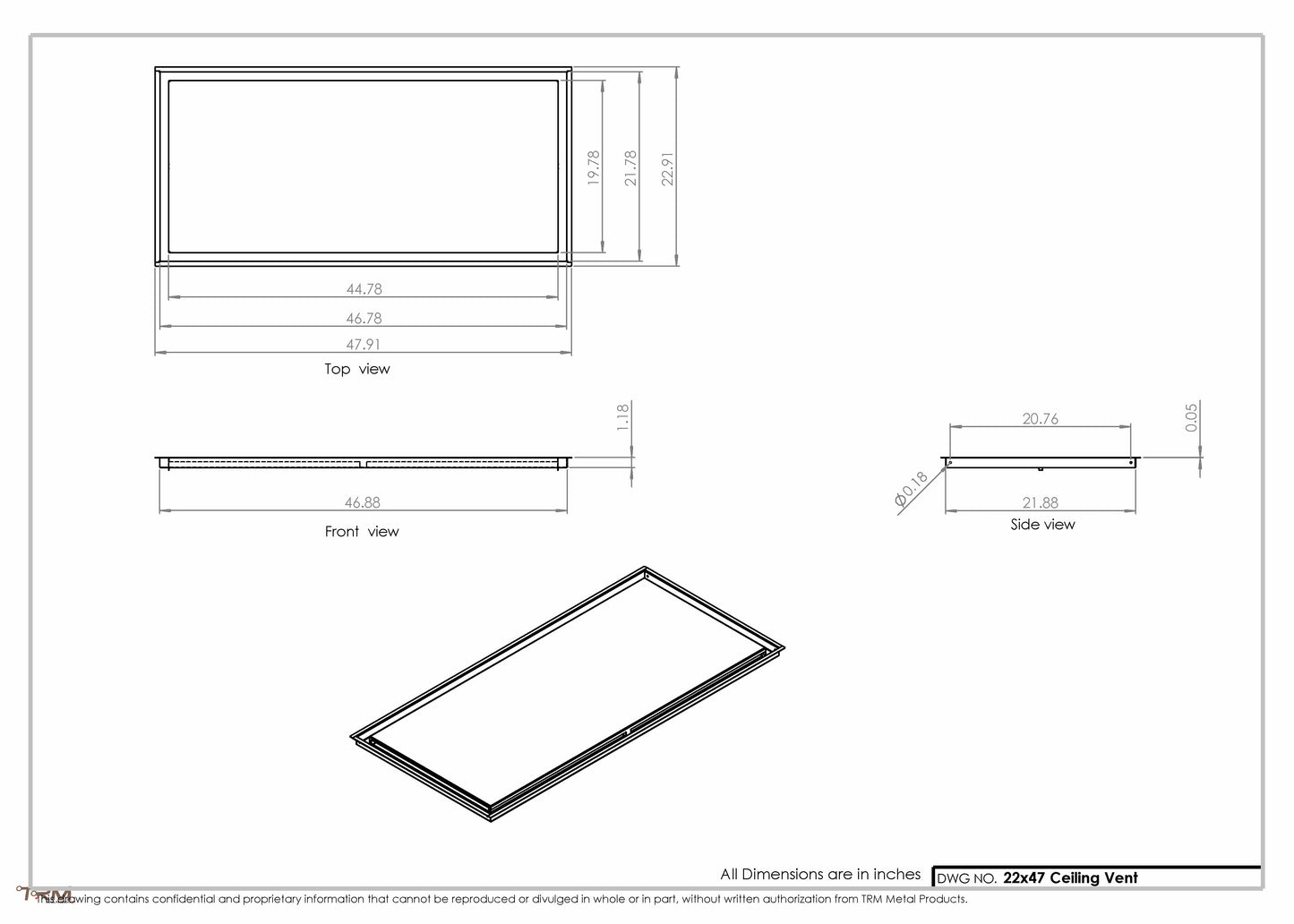 22x47-Modern-Ceiling-Vent Cover-TRM Metal- 47x22