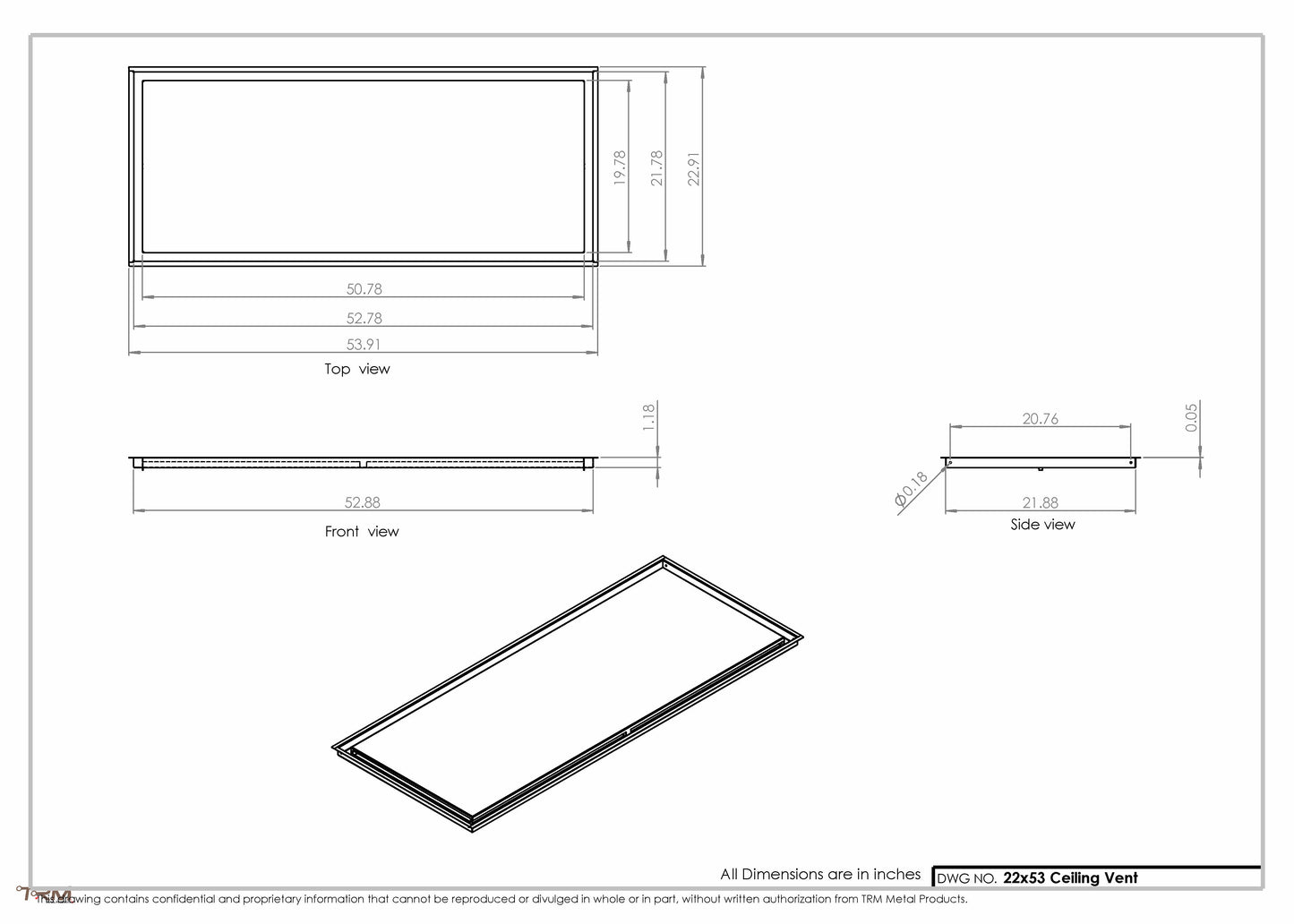 22x53-Modern-Ceiling-Vent Cover-TRM Metal- 53x22