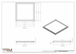 23x23.5 - Modern-Ceiling-Vent Cover-TRM Metal -  23.5x23