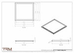 23x24.5 - Modern-Ceiling-Vent Cover-TRM Metal -  24.5x23