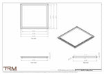 23x25.5 - Modern-Ceiling-Vent Cover-TRM Metal -  25.5x23