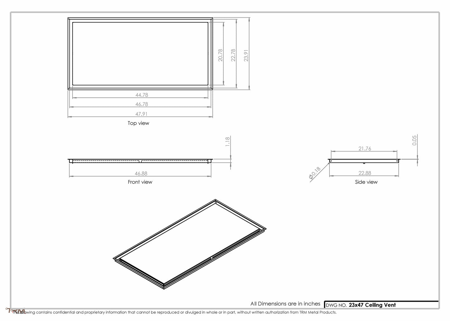23x47-Modern-Ceiling-Vent Cover-TRM Metal- 47x23