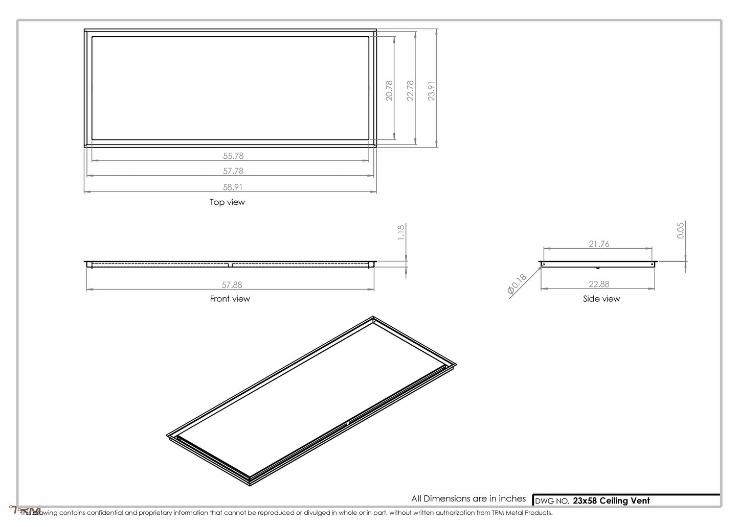 23x58-Modern-Ceiling-Vent Cover-TRM Metal- 58x23