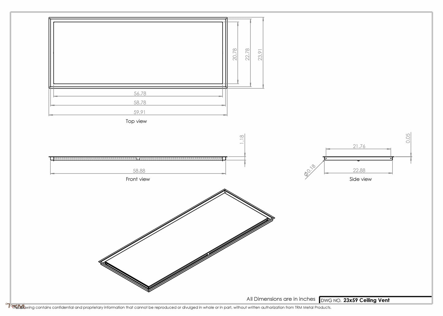 23x59-Modern-Ceiling-Vent Cover-TRM Metal- 59x23