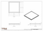24x24.5 - Modern-Ceiling-Vent Cover-TRM Metal -  24.5x24