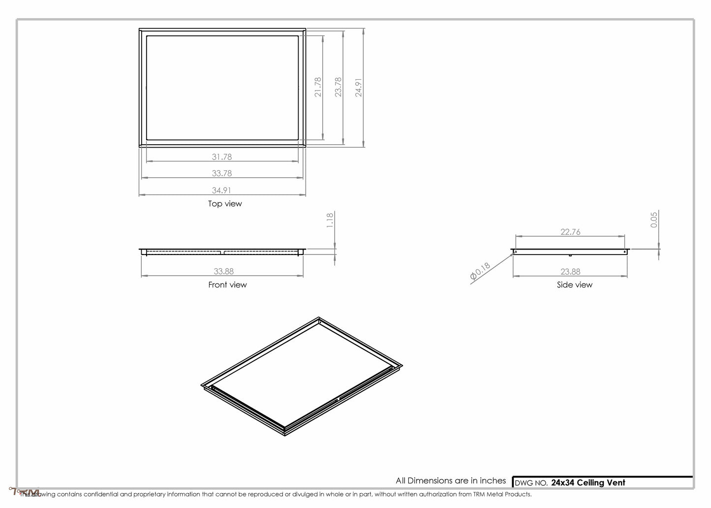 24x34-Modern-Ceiling-Vent Cover-TRM Metal- 34x24