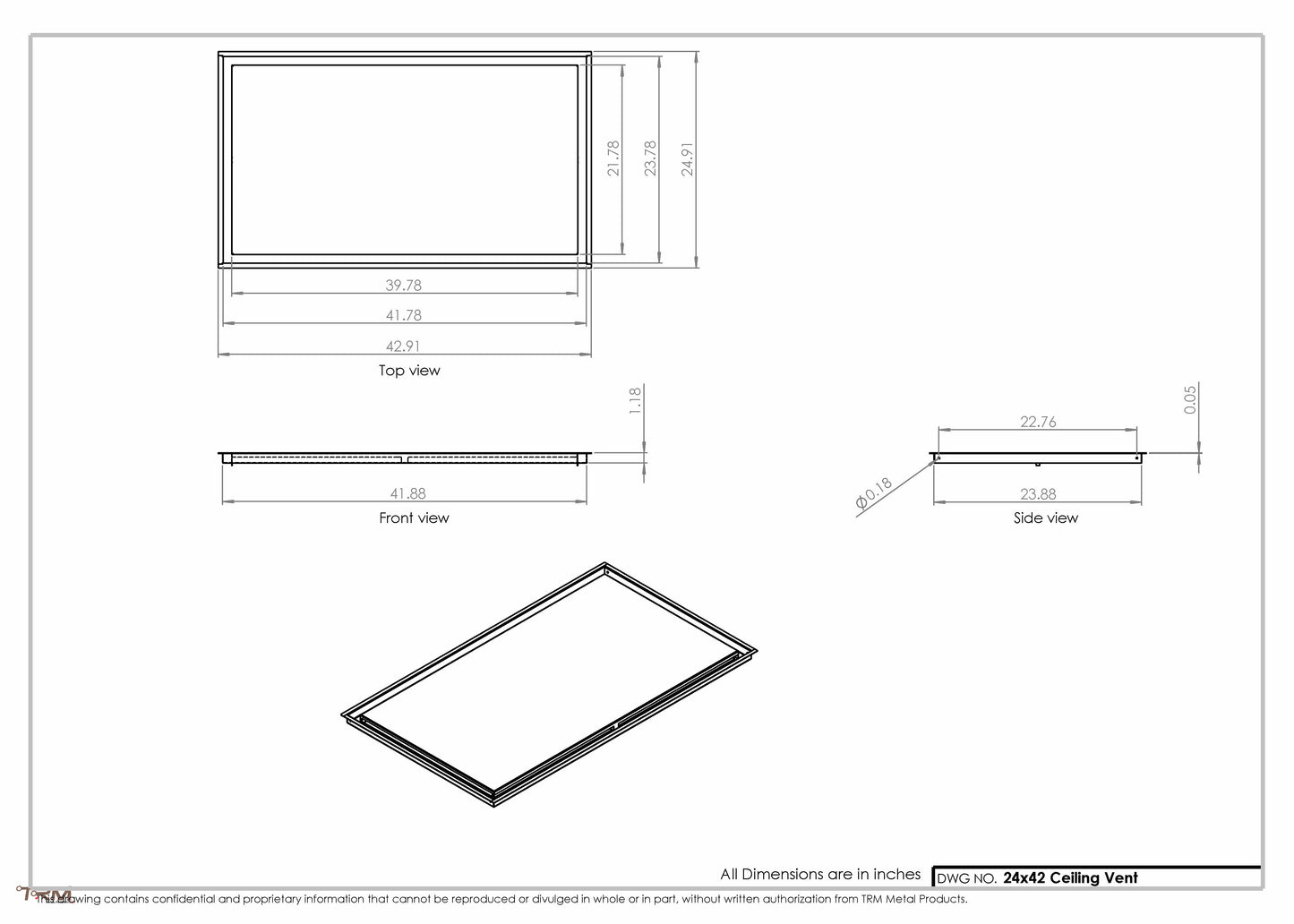 24x42-Modern-Ceiling-Vent Cover-TRM Metal- 42x24