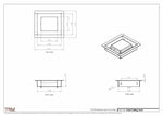 4.5x5 - Modern-Ceiling-Vent Cover-TRM Metal -  5x4.5