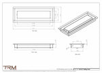 4x12.5 - Modern-Ceiling-Vent Cover-TRM Metal -  12.5x4