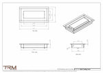 4x8.5 - Modern-Ceiling-Vent Cover-TRM Metal -  8.5x4