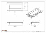 5x10.5 - Modern-Ceiling-Vent Cover-TRM Metal -  10.5x5