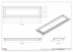 6.5x25 - Modern-Ceiling-Vent Cover-TRM Metal -  25x6.5