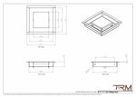 6x6-Modern Ceiling Vent Cover - TRM Metal (6x6)