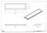 7.5x29 - Modern-Ceiling-Vent Cover-TRM Metal -  29x7.5
