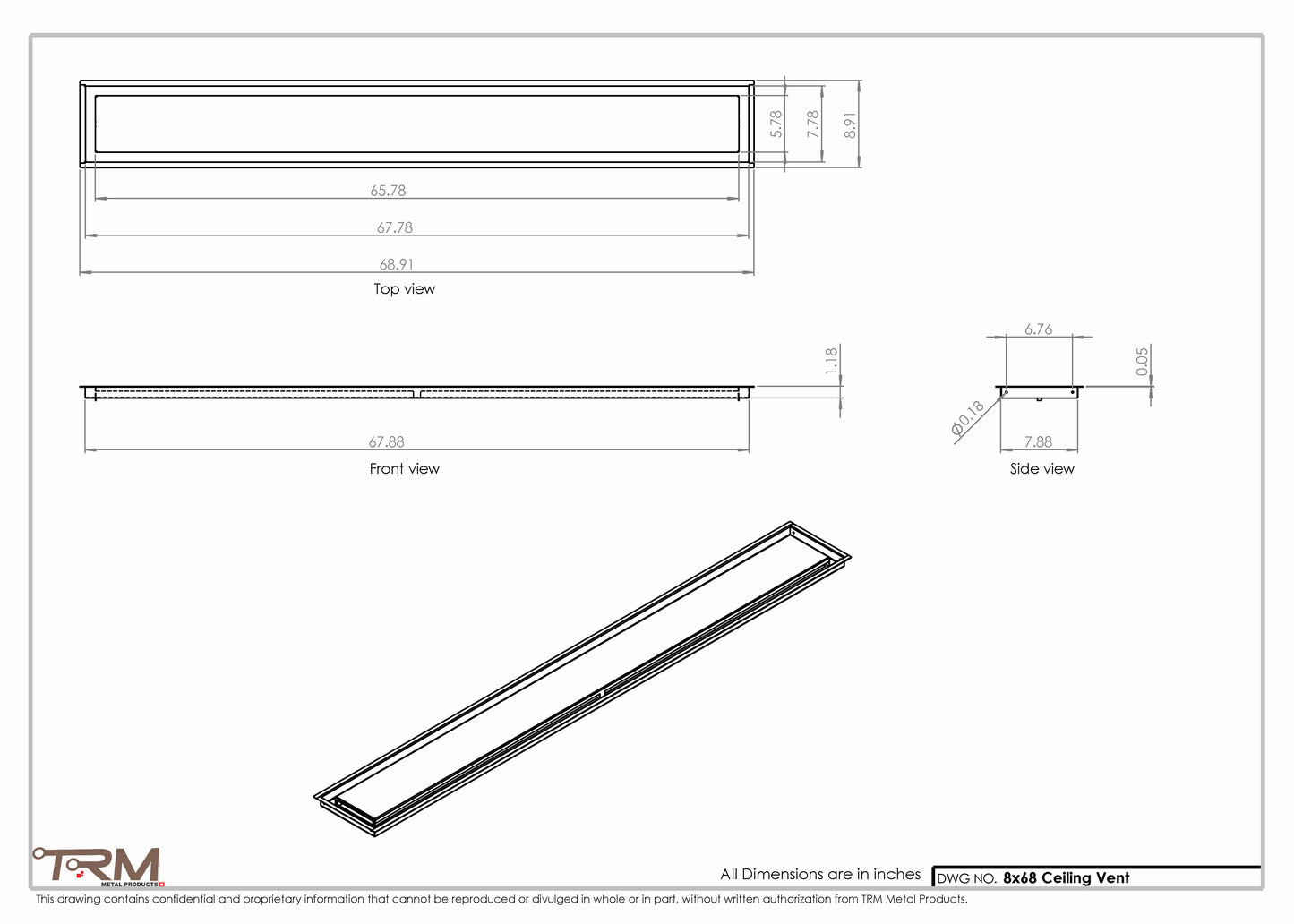 8x68-Modern-Ceiling-Vent Cover-TRM Metal- 68x8
