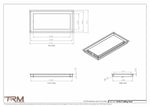 9x18.5 - Modern-Ceiling-Vent Cover-TRM Metal -  18.5x9