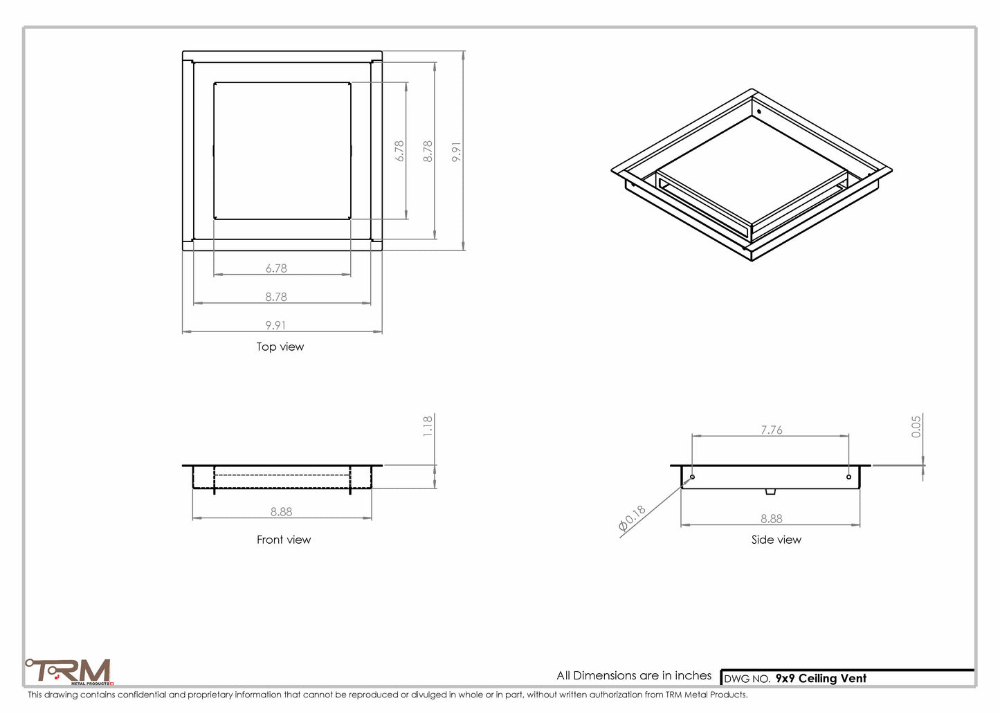 9x9-Modern-Ceiling-Vent Cover-TRM Metal 9x9